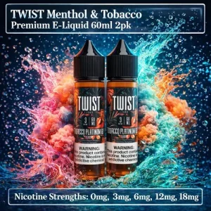 TWIST Menthol & Tobacco Premium E-Liquid 60ml 2pk