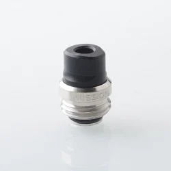Mission TIPS V2 Style Boro BB Drip Tip Set for BB / Billet Boro Mod - Silver + Black, Stainless Steel + POM