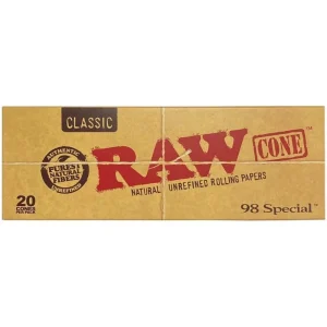 Raw 98 Special Cone Papers (Pack of 1)-20COUNT Classic