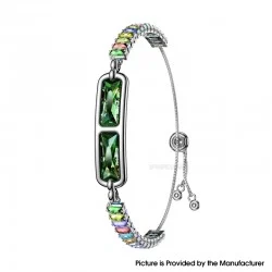 BH3 Multifunctional Health Monitoring Smart Bracelet Heart Rate Blood Oxygen Tracking Rhinestone Wristband - Green Colorful