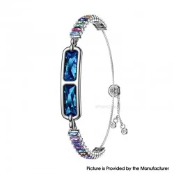 BH3 Multifunctional Health Monitoring Smart Bracelet Heart Rate Blood Oxygen Tracking Rhinestone Wristband - Blue Colorful