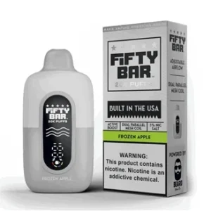 Fifty Bar Frozen Apple White Series Disposable 20k Puff | USA MADE