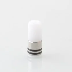 Taifun Boreas Style 510 Drip Tip - White, Stainless Steel + POM, for MTL Vaping
