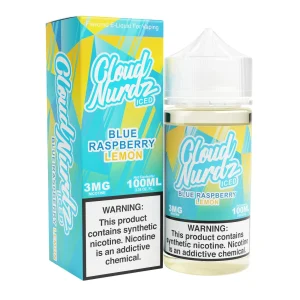 Iced Blue Raspberry Lemon 100ml Synthetic Nic Vape Juice – Cloud Nurdz