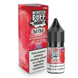 Moreish Puff Sherbet 50/50: Strawberry Laces Sherbet 10ml E-Liquid