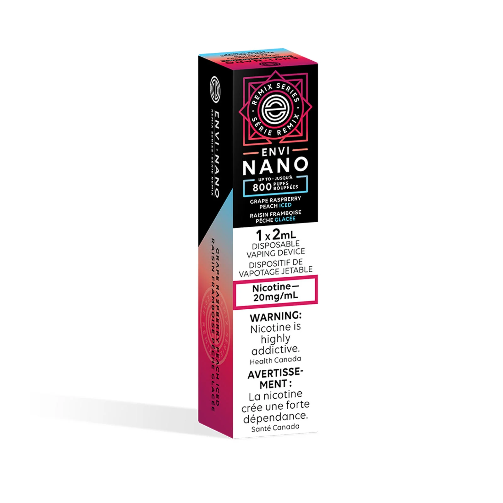 Grape Raspberry Peach Iced ENVI Nano – Disposable Vape - Image 2