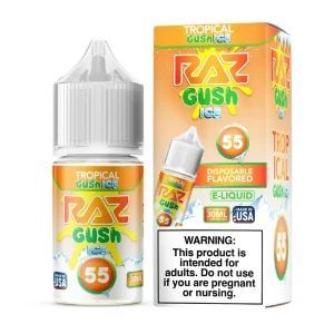 Pod Juice X Raz Tropical Gush Ice Nixodine Salt 30ML E-Juice