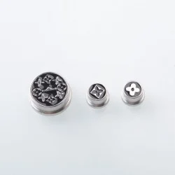 Rekavape Replacement Button Set for BMM.38 Aio Style Mod - Black, Monarchy Stars Pattern (3 PCS)