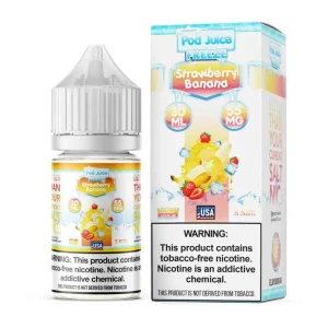 Pod Juice Salt Strawberry Banana Freeze Tobacco Free Nicotine E-Juice 30ml
