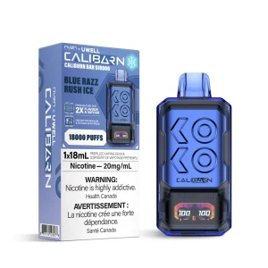 Blue Razz Rush Ice NVZN Caliburn Bar 18K – Disposable Vape