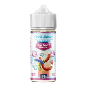 Sour Fruity Worms Freeze Pod Juice 100ml