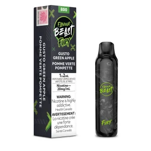 Gusto Green Apple Flavour Beast Fury – Disposable Vape
