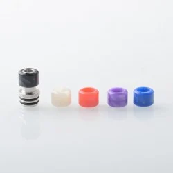 510 Drip Tip Set with 5 PCS Mouthpiece for RDA / RTA / RDTA Atomizer - Silver, Stainless Steel + Resin