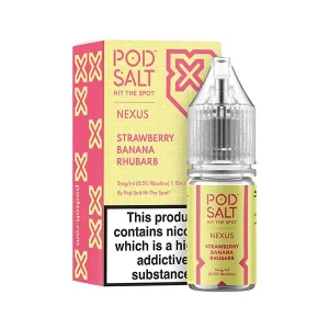 Pod Salt Nexus Strawberry Banana Rhubarb 10ml Nic Salt