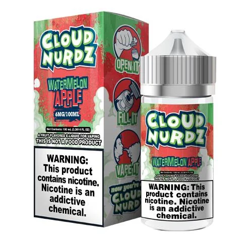 Buy Cloud Nurdz Watermelon Apple 100ml Vape Juice Online - Image 2