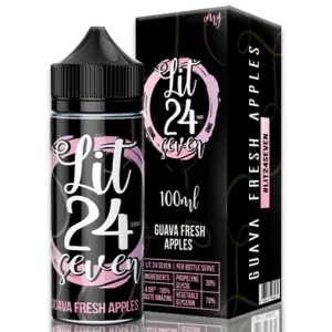 Lit 24 Seven Guava Fresh Apple 100ml Shortfill (Short Date / Out of Date)