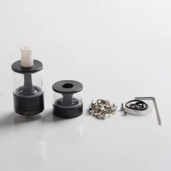 Dvarw MTL FL Facelift 24 Style RTA Rebuildable Tank Atomizer w/ 11 x Air Inserts - Black, 3.5ml / 6.0ml, 24mm Diameter