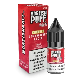 Moreish Puff Sherbet Strawberry Laces 10ml Nic Salt