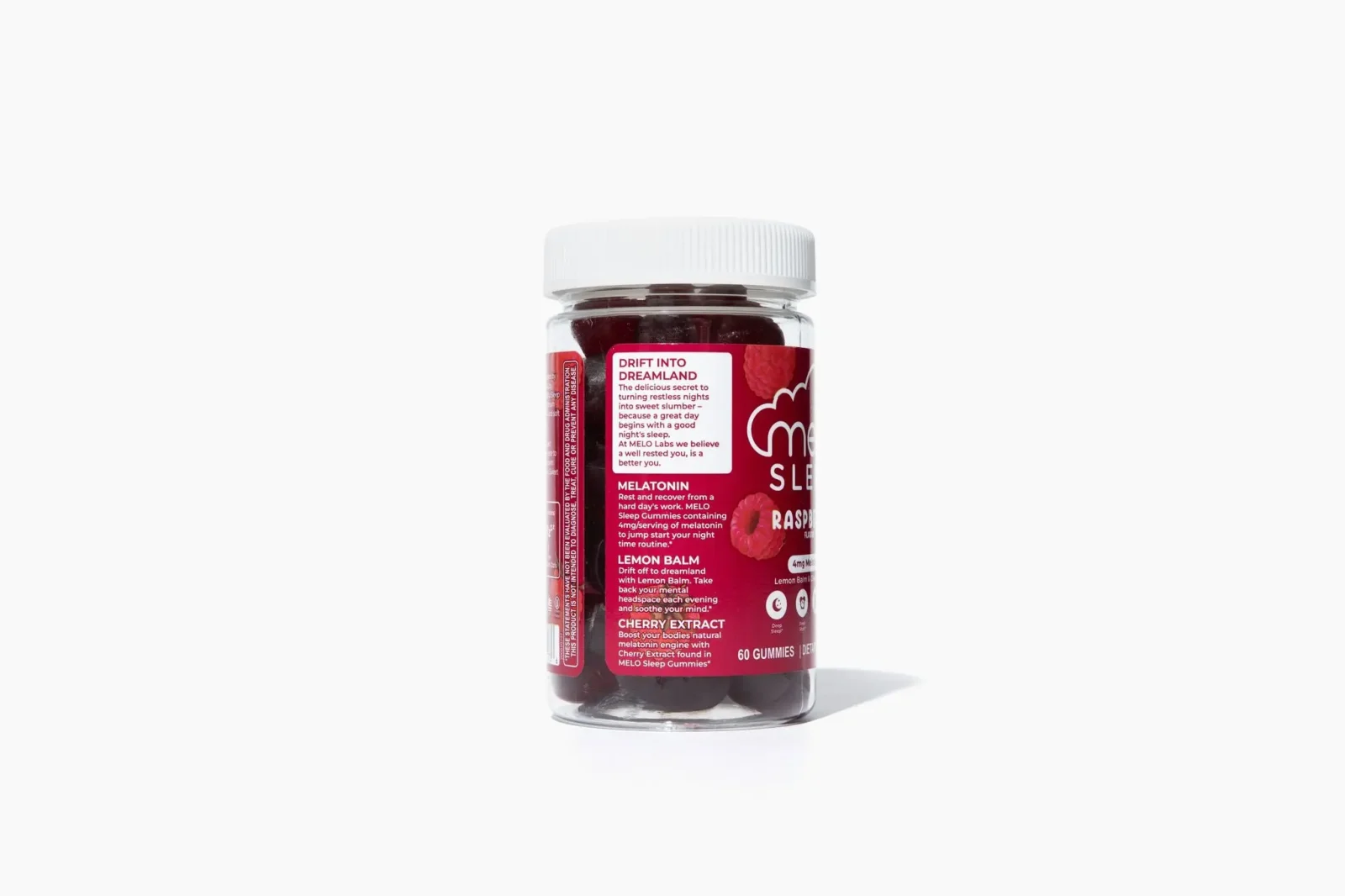 MELO Sleep Gummies – Raspberry (60CT Bottle) - Image 2