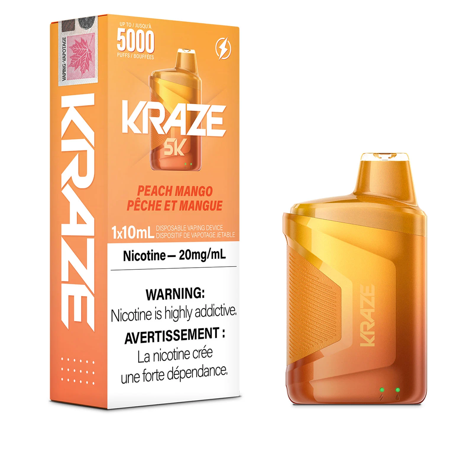 Peach Mango Kraze 5K – Disposable Vape