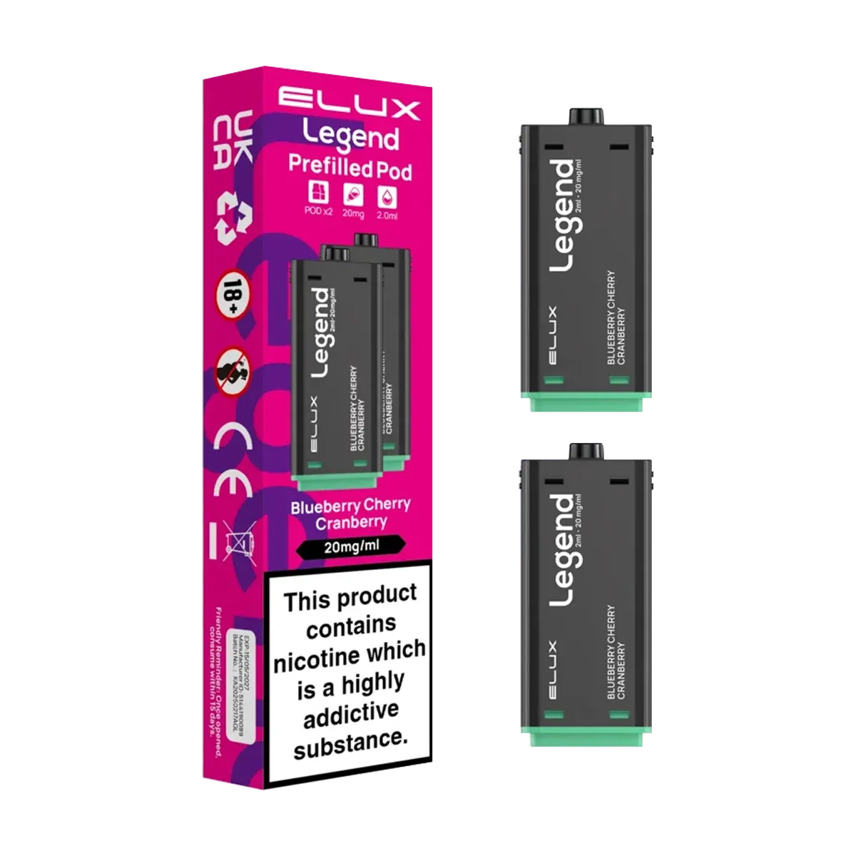 Blueberry Cherry Cranberry Elux Legend 1500 Pods