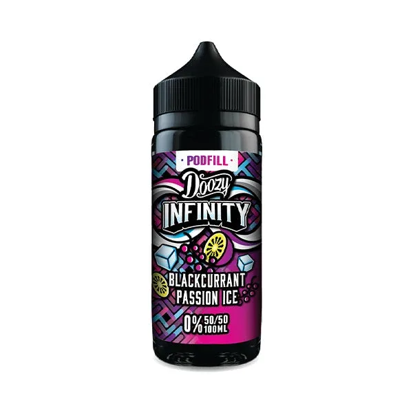 Doozy Vape Infinity 70/30 Blackcurrant Passion Ice 0mg 100ml Shortfill