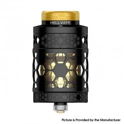 [Ships from Bonded Warehouse] Authentic Hellvape Dead Rabbit 4 RTA Pro Tank Atomizer - Black Gold, 5.5ml, 26mm Diameter