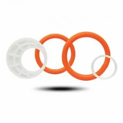 Authentic Vapesoon Replacement Silicone Sealing Ring Set for SMOK TFV16 Tank Atomizer - White + Orange (4 PCS)