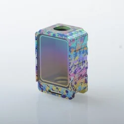 Rekavape PRC Style Boro Tank for SXK BB / Billet AIO Box Mod Kit - Rainbow Splatter, Titanium