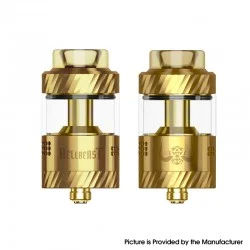 [Ships from Bonded Warehouse] Authentic Hellvape Hellbeast RTA Tank Atomizer - Gold, 4.5ml, 25mm Diameter