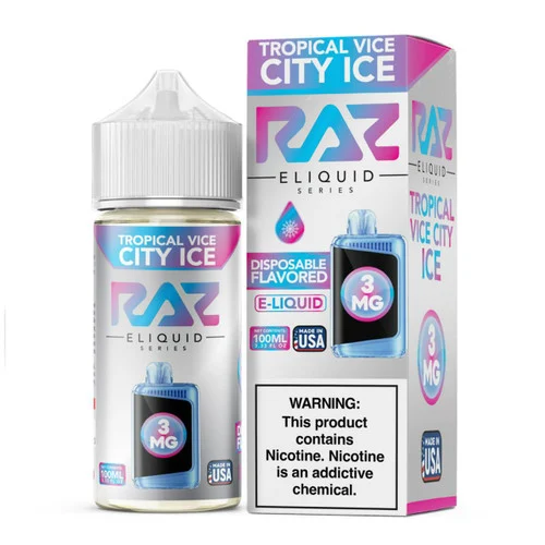 Pod Juice x RAZ Tropical Vice City Ice Tobacco Free Nicotine E-Juice 100ml - Image 2