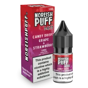 Moreish Puff Candy Drops Grape & Strawberry 10ml Nic Salt