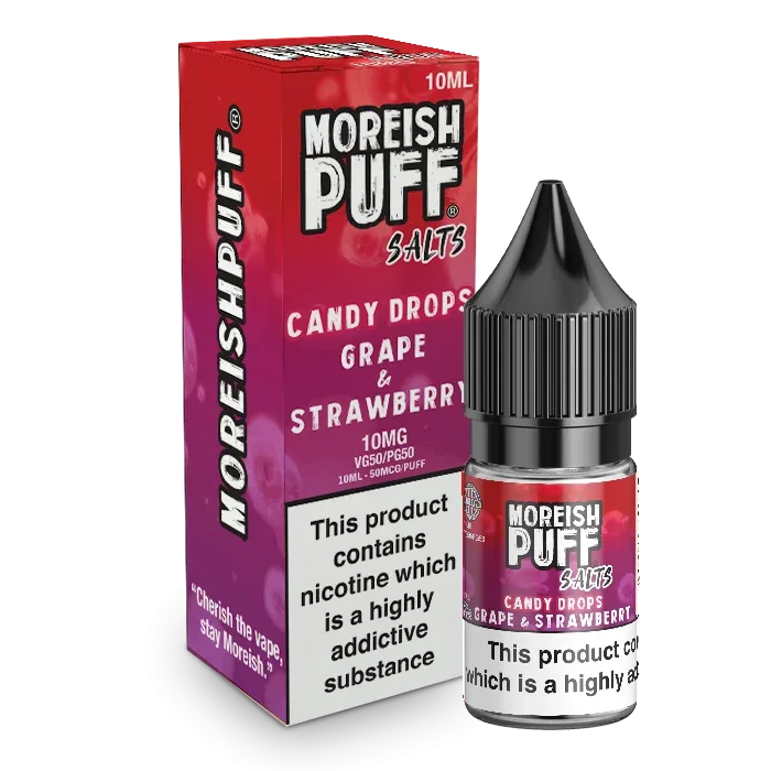 Moreish Puff Candy Drops Grape & Strawberry 10ml Nic Salt