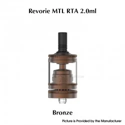 Authentic Ambition Mods Revorie MTL RTA Rebuildable Atomizer - Bronze, Air Pins 0.8, 1.0, 1.2mm, 2.0ml, 23mm Diameter