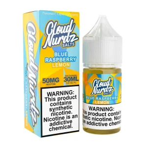 Cloud Nurdz Salts Blue Raspberry Lemon Synthetic Nicotine 30ml E-Juice