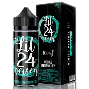 Lit 24 Seven Double Menthol Icy 100ml Shortfill (Short Date / Out of Date)