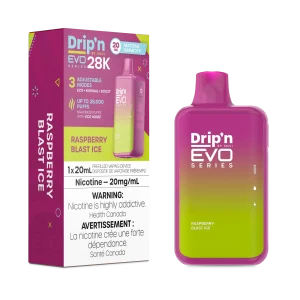 Raspberry Blast Ice Drip’n by Envi EVO Series 28K – Disposable Vape