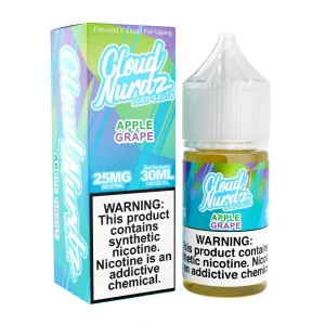 Cloud Nurdz Salts Iced Grape Apple Synthetic Nicotine 30ml E-Juice
