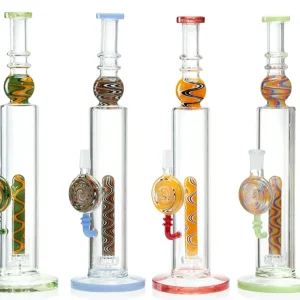 Lookah 13.5" Candy Bong | Straight Tube Showerhead Perc Glass Water Pipe