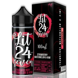 Lit 24 Seven Strawberry Watermelon & Kiwi 100ml Shortfill (Short Date / Out of Date)