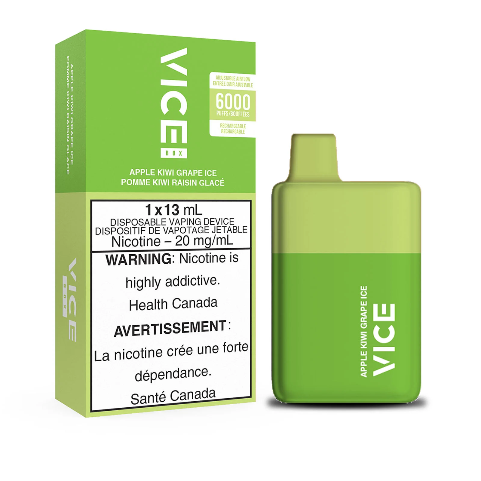 Apple Kiwi Grape Ice Vice Box – Disposable Vape