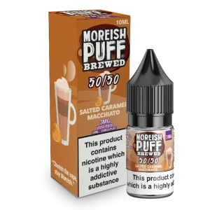 Moreish Puff Brewed 50/50: Salted Caramel Macchiato 10ml E-Liquid