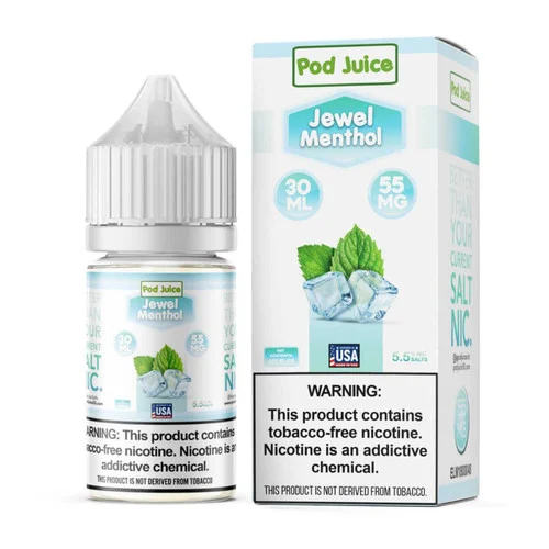 Pod Juice Salt Jewel Menthol Tobacco Free Nicotine E-Juice 30ml - Image 2