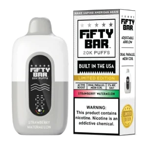 Fifty Bar 20K Strawberry Watermelon Bubblegum Disposable Vape | From $9.95