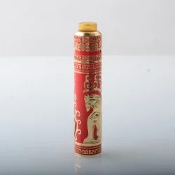 Mechanical Mod + RDA Atomizer Gold + Red, 1 x 18650, 24mm Diameter