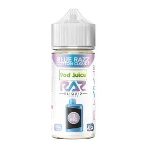 Blue Razz Cotton Clouds RAZ X Pod Juice 100ml