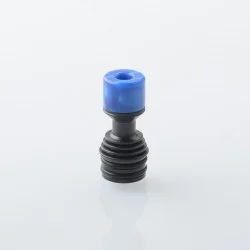 Four One Five 415 Tombo Giri Baby Style Short 510 Drip Tip - Black + Blue, Stainless Steel + Resin