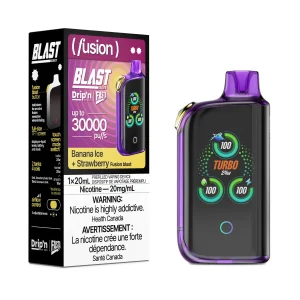 Banana Ice Strawberry Fusion Drip’n by Envi Fasta Blast 30K – Disposable Vape