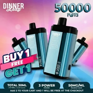 Dinner Lady Disposable (50000 Puffs) - Buy 1 Get 1 Free