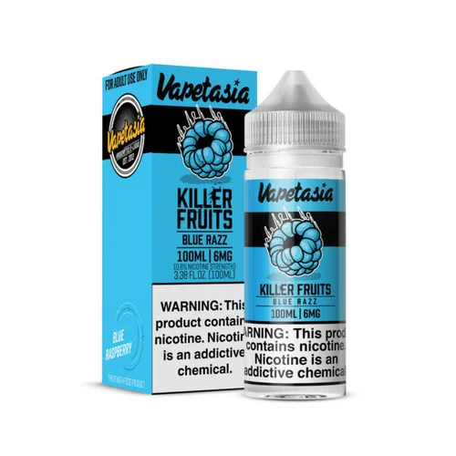 Vapetasia Killer Fruits Blue Razz 100ml Synthetic Nicotine E-Juice - Image 2